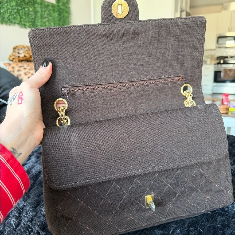 Chanel Classic Jersey Medium Double Flap Bag - Picture 12 of 16